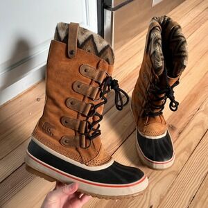 Sorel Women's Tan Brown Black Winter Rain Boots